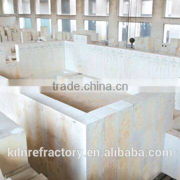 Fireproof Case Fused Cast Azs Refractory Brick for Glass Furnace, AZS--33,36,41 photo-3
