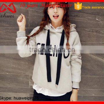 Factory Price Fleece Woman Hoodies 2015 Latest Ladies Top Designs