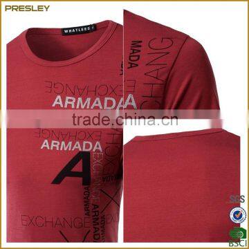 2016 Hot Sell Men's Presrhinked 180gsm Single Jersey Cotton 100% T-Shirts With Silkscree Printing For Promotion photo-4