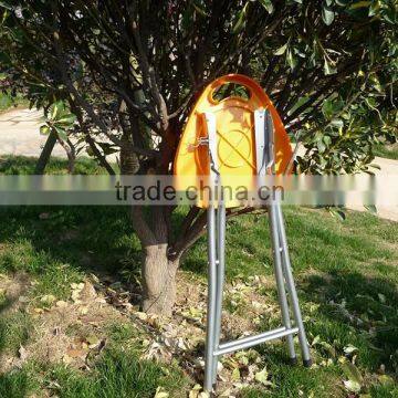 Strong and Durable 45H Metal Leg and Plastic Triangle Folding Stool photo-2