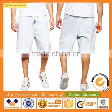 Wholesale Apparel Business 100% Cotton Loose Fit Oversized Shape Denim Shorts For Men