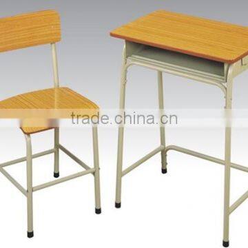 Factory Cheap Sale Polywood with Laminate Single Study Table and Chair School Furniture