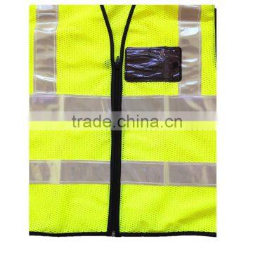 Wholesale 2014 News OEM 100% Polyester High Quality Highway Waistcoat With Zipper & ID Pockets photo-4
