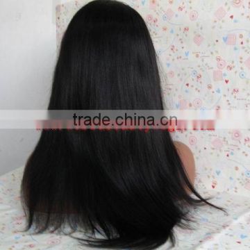 100%brazilian hair full lace wig 20" natural straight