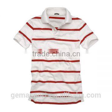 man's stripe garment wash polo shirt pmwt023