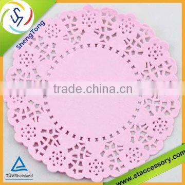 Various Design pink paper doilies