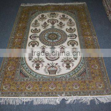 iranian traditional hand knotted pure silk rug