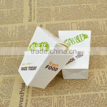 Food Grade White Paper Card Fried Food Packaging Box photo-5