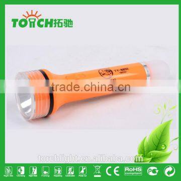 2016 New Disign Rechargeable LED Flashlight Torch Lighters With Charger Camping Light Plastic Torch Light photo-4