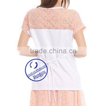 Custom 100% Cotton Short Sleeve Outdoor Maternity t Shirt photo-6