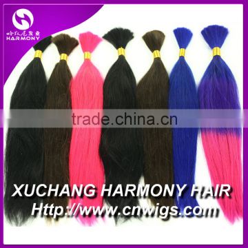 Cheap remy hair bulk/human virgin hair bulk/Cheapest Indian hair bulk