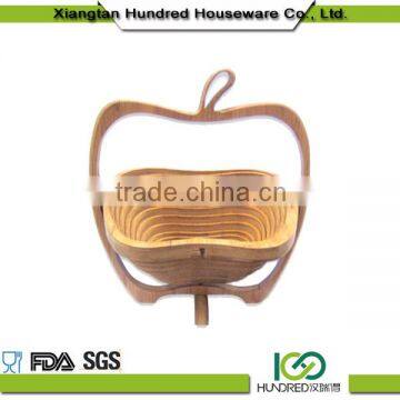 Wholesale china import solid kitchen bamboo utensil set bread basket with handles