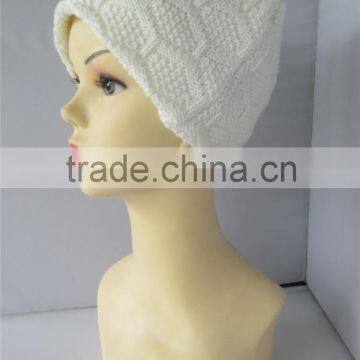 Fashionable Girl's Design Kintted Acrylic Embroidery Beanie Hat photo-4