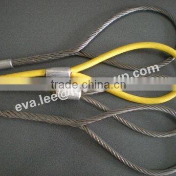 6*19/6*24 FC IWRC Galvanized Wire Rope Sling(spliced+pressed)/steel wire rope slings for lifting