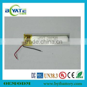 Rechargeable ultra thin lithium polymer battery for wearables