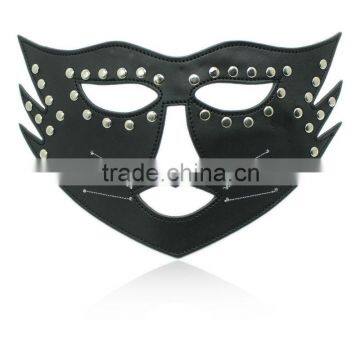 Fetish Adult Novelty Product Sex Toy PVC leather blindfold eye mask