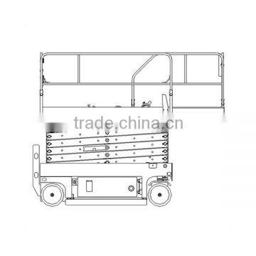 8M Mobile Hydraulic Scissor Lift,self-propelled Rough Terrain Scissor Lift,aluminum Hydraulic Scissor Lift for Sale