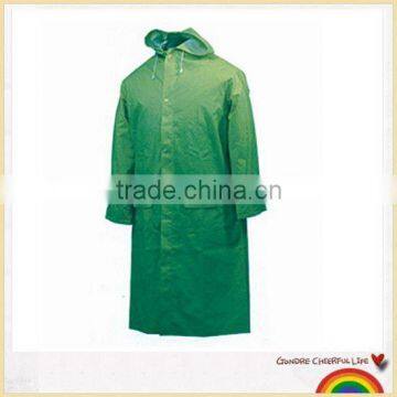 Industrial PVC Polyester women in plasitc raincoat