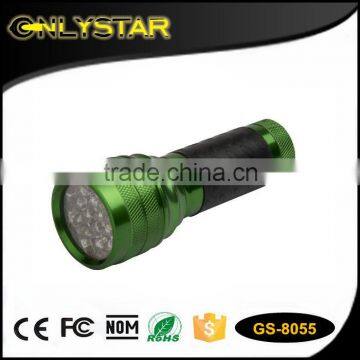 Onlystar GS-8055 3 AAA battery noctilucentr mini 19 led rubber flashlight