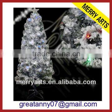 China wholesale special white fiber optic pine needle christmas tree lighting