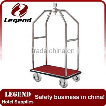 New hot sale baggage trolley hotel stainless trolley cart