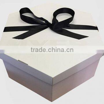 Special hexagon shape cardboard gift box for hair extensions packaging