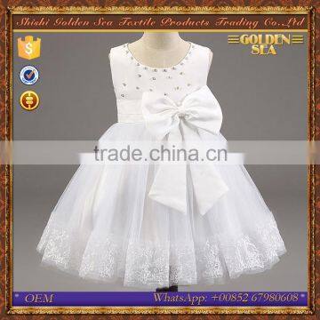 New style lace white party flower pretty little girl dresses