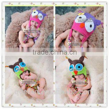 knit owl beanie handmade crochet animal hats for children