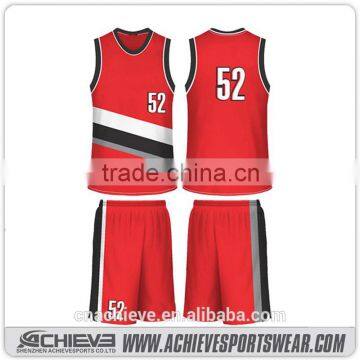 Team club customized wholesale high quality sublimation basketball jerseys