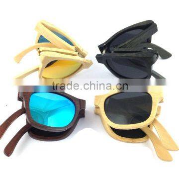 2015 high quality custom bamboo sunglasses foldable bamboo glasses