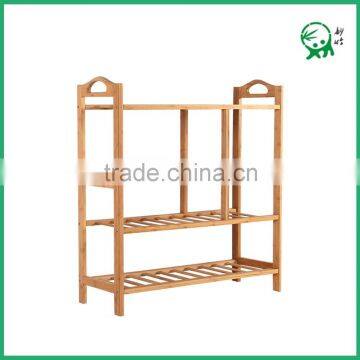 Eco-friendly Bamboo Shoe Rack/Living Room Furniture Corner Shelf photo-2