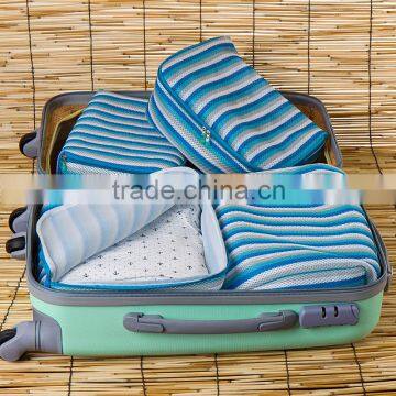 New Trendy Multi-purpose Storage Stripe Curshion Fabric Big Zipper Travel Bag photo-4