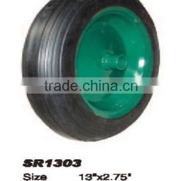 Solid Rubber Wheels 13" x 2.75" for Hand Truck and Wheel Barrow
