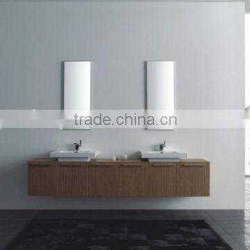 LB-DD2072 Wall hanging design melamine curved bathroom vanity