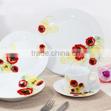 Round porcelain dinnerware 20pcs german dinner sets wholesale