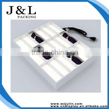 2015 New design sunglass display showcase with LED light