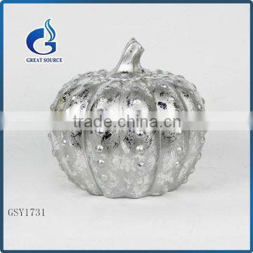 direct factory silver pumpkin ceramic halloween pumpkin wholesale