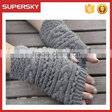 J005 Fingerless mittens--knit gloves--Autumn winter gloves