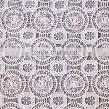 delicate lace polyester/cotton embroidered guipure fabric