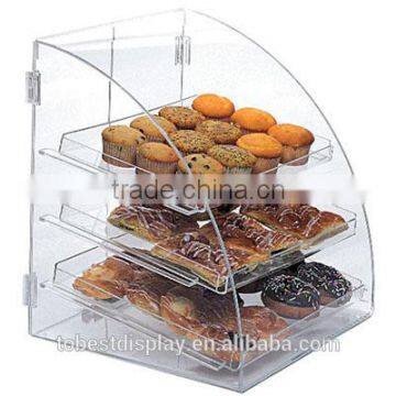 beautiful 3 tiers clear acrylic cupcake display cabinet,acrylic pastry display case,acrylic donut display case