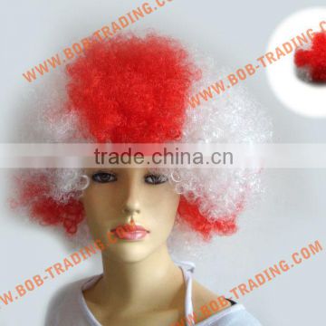 bob trading hot selling football fan wig/hair football fan wig for sale