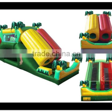 beautiful kid's inflatable bouncer obstacle tunnel slide