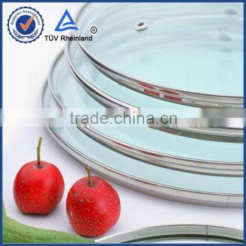 36 cm tepmered glass cover with steam hole