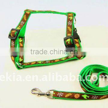 Fashion shine double dog harness leash