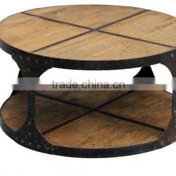 Round Industrial Coffee Table