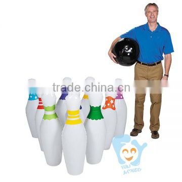 pvc tarpaulin inflatable human bowling game for sale