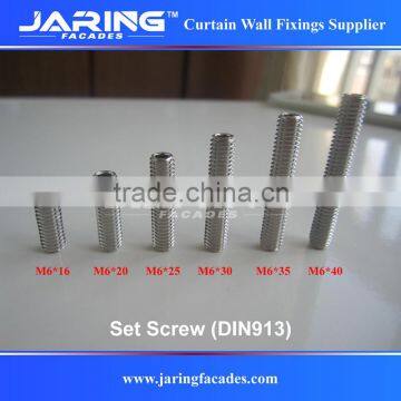 ss304 316 hex socket set screw with flat point DIN913 m6