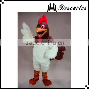 Lifelike adult cock plush costume, rooster walking costume for promotional