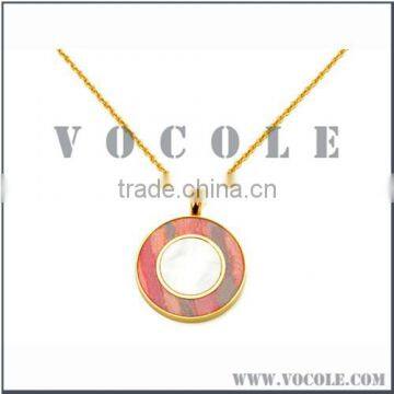 body piercing jewelry sun shape gold pendant enamel Necklace