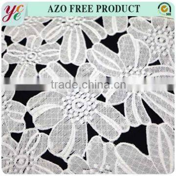 Leaf 2015 New Desgn Chemical 100 Polyester Embroidery Lace Fabric photo-3